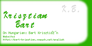 krisztian bart business card